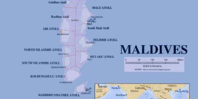 Քարտեզ Մալդիվներ քաղաքական